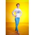 Embroidered blouse "Petrykivka blue" 